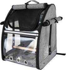 Sanmoncare Bird Carrier Backpack Portable Travel Cage for Cockatiel Parakeet