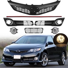 For 2012-2014 Toyota Camry Se Upper Lower Grille Halogen Fog Lights 6pcs