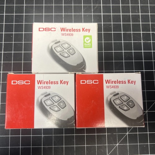 (3) DSC WS4939 4-Button Wireless Keyfob Remote Key Fob - New In box