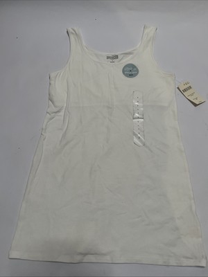 NEW Duluth Trading Co Women's No-Yank Shelf Bra Tank Top White Size Small NWT