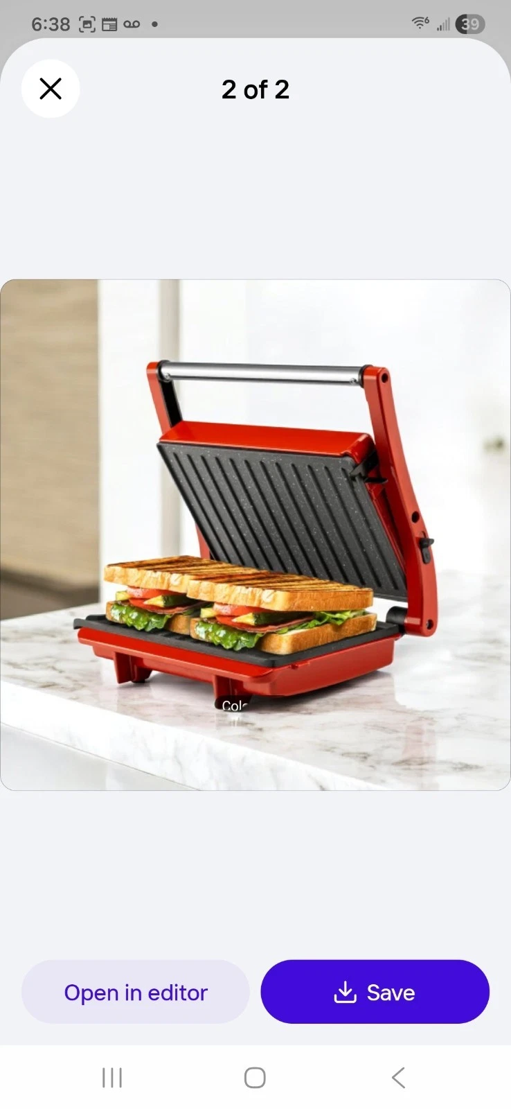 Electric Grill Panini Press 180 Degree