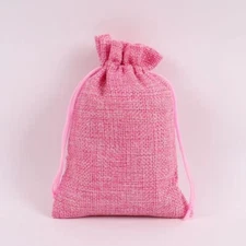 50pcs Wedding Faux Line Hessian Gift Bags Pouch Drawstring Party Favors Jewelry