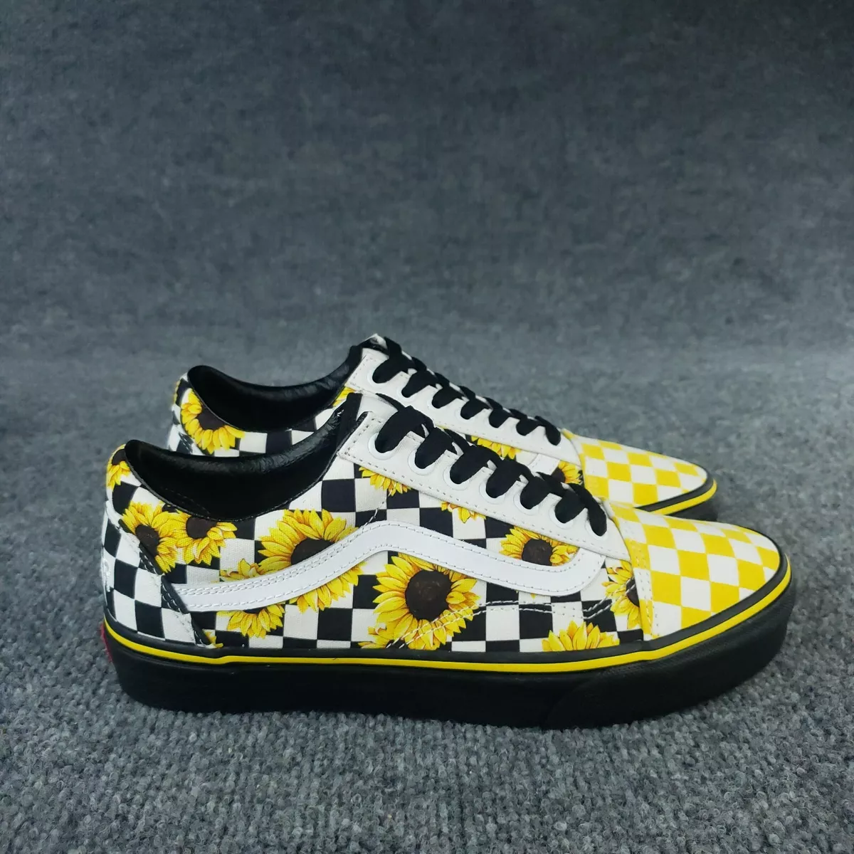 kompleksitet stavelse drøm Vans Old Skool Sunflower Shoes Womens 9 Yellow Black Canvas Skate Sneaker  Custom | eBay