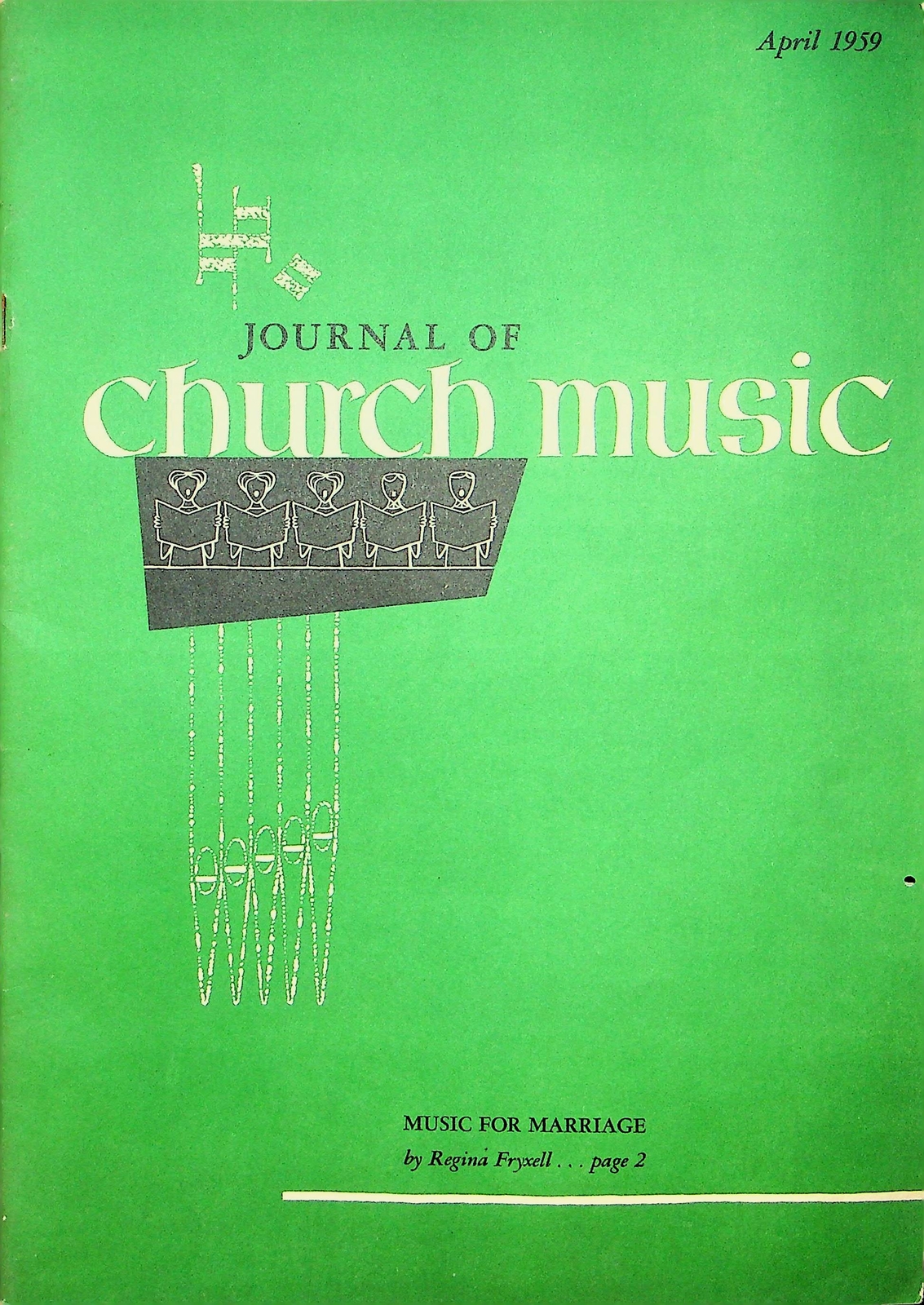 Church Music Magazine Apr 1959 Marriage & Trinity Season by Fryxell-image
