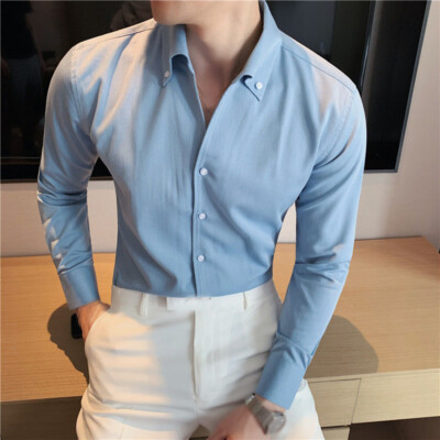 knee length dresses for ladies Essential Slim Fit Shirt | Streets of Seoul main image 0