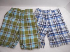 Carter's Boys Sz 4T Multi-color Check Print Elastic Waistband Pull-On Shorts 