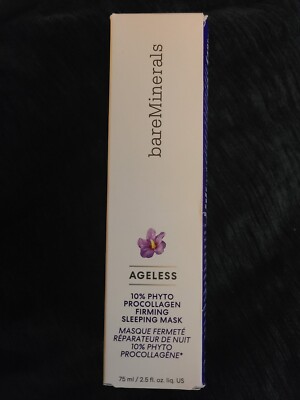 NIB BARE MINERALS AGELESS 10% PHYTO PROCOLLAGEN FIRMING SLEEPING MASK 2.5 FL OZ