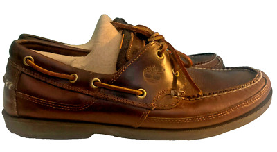 Timberland Briggs Bay Brown Leather Loafer Boat Shoes 80521 Men's Size 10.5