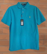 Polo Ralph Lauren Blue Pique Golf Polo Shirt Size S Classic Fit NWT 85