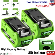 8.0AH 40V 6.0Ah For Greenworks G-MAX 40 Volt Lithium Battery 20302 29472 29462