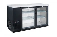 NEW 2 Glass Swing Door 49" Back Bar Beer Cooler Display NSF Dukers DBB48H2 #2205
