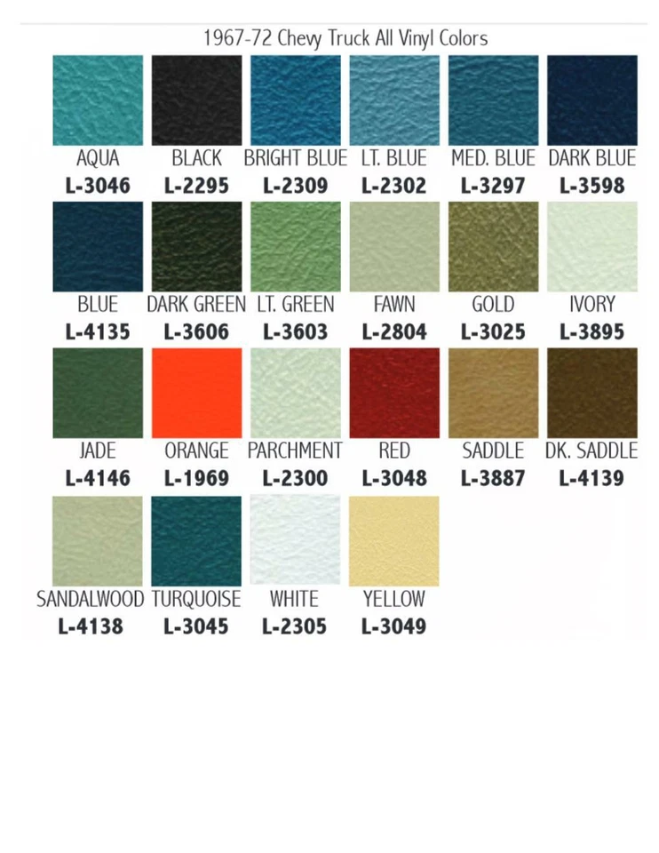 Полностью собранные сиденья Standard Touring II 67-72 для грузовика Chevy — ваш выбор цвета - Изображение 3 из 4