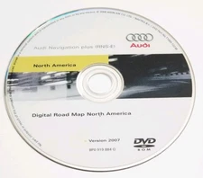 AUDI RNS-E NAVIGATION DVD DISC MAP USA CANADA OEM PART 8P0919884Q VER 2007