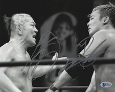 Kazuchika Okada Minoru Suzuki Signed 8x10 Photo BAS COA New Japan Pro Wrestling