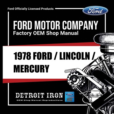 1978 Ford Lincoln Mercury Shop Manuals, Sales & Wiring Diagrams / Specs on USB