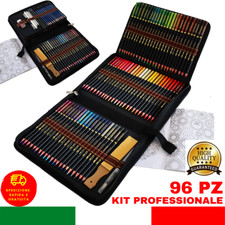✅ SET 96 MATITE COLORATE PROFESSIONALI Artisti Disegno Pastelli Acquarelli ✅