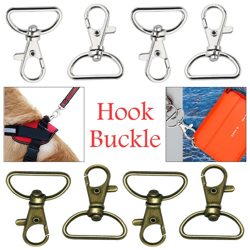 Lot De 16 Métal Pivotant Fermoirs, Mousqueton Sac A Main, Mousqueton En Métal Avec Anneau En D, Porte-clés Rotatif Pour Cordon, Bijoux, Sacs à Main, Couture Et Artisanat