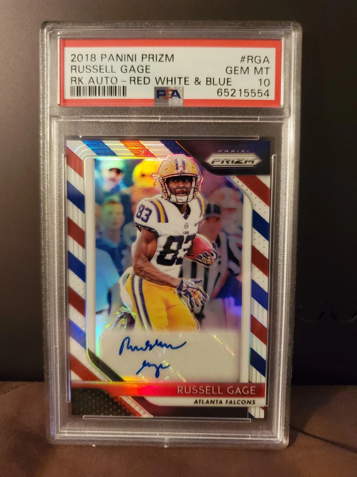 Russell Gage Panini Prizm Rookie Autographs #RGA Red/White/Blue