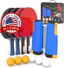 Ping Pong Paddle Set 4 Player Table Tennis Paddles Conjunto Juego De Ping Pong