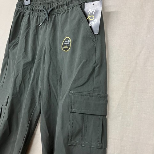 NWT Art Class Boys' 5 Dark Green Straight Leg Cargo Jogger Pants Drawstring - Picture 4 of 9