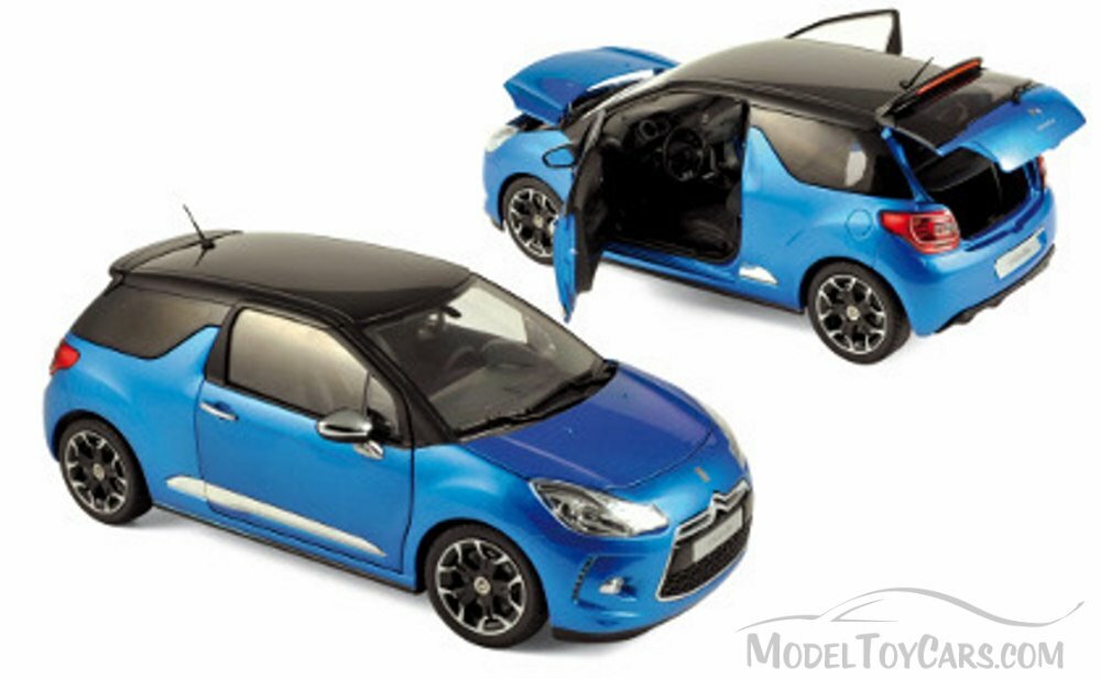 2011 Citroen DS3 Belle Blue Norev 181539 1/18 Scale Diecast Model