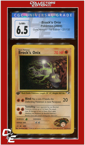 Brock's Onix (1st Edition) graded CGC 6.5 for sale on eBay