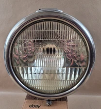 Rare Vintage Golden Glow Headlight 10 1/2" Chrome Rat Rod Hot Rod Custom