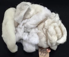 Needle Felting 100% Natural Wool Top Roving: IVORY WHITES - 3 Ounces 