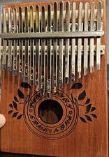 NEW! KALIMBA Finger Piano Musical Instrument Wooden Stainless Hammer 7"x5.5"