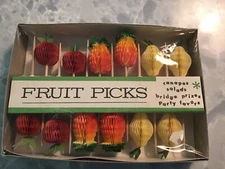 Vintage Fruitta Toothpicks for Fruit, Canapés, Cheese and hors d’oeuvres-NOS