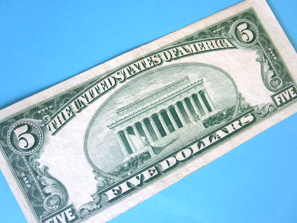Server Error Notification USA 1953 A $5 Silver Certificate - Five Dollar Bill - Blue Seal ERROR ...
