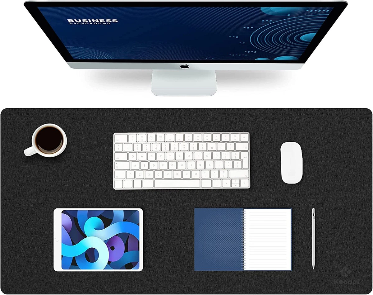 Knodel Desk Pad Office Desk Mat 40cm x 80cm PU Leather Desk