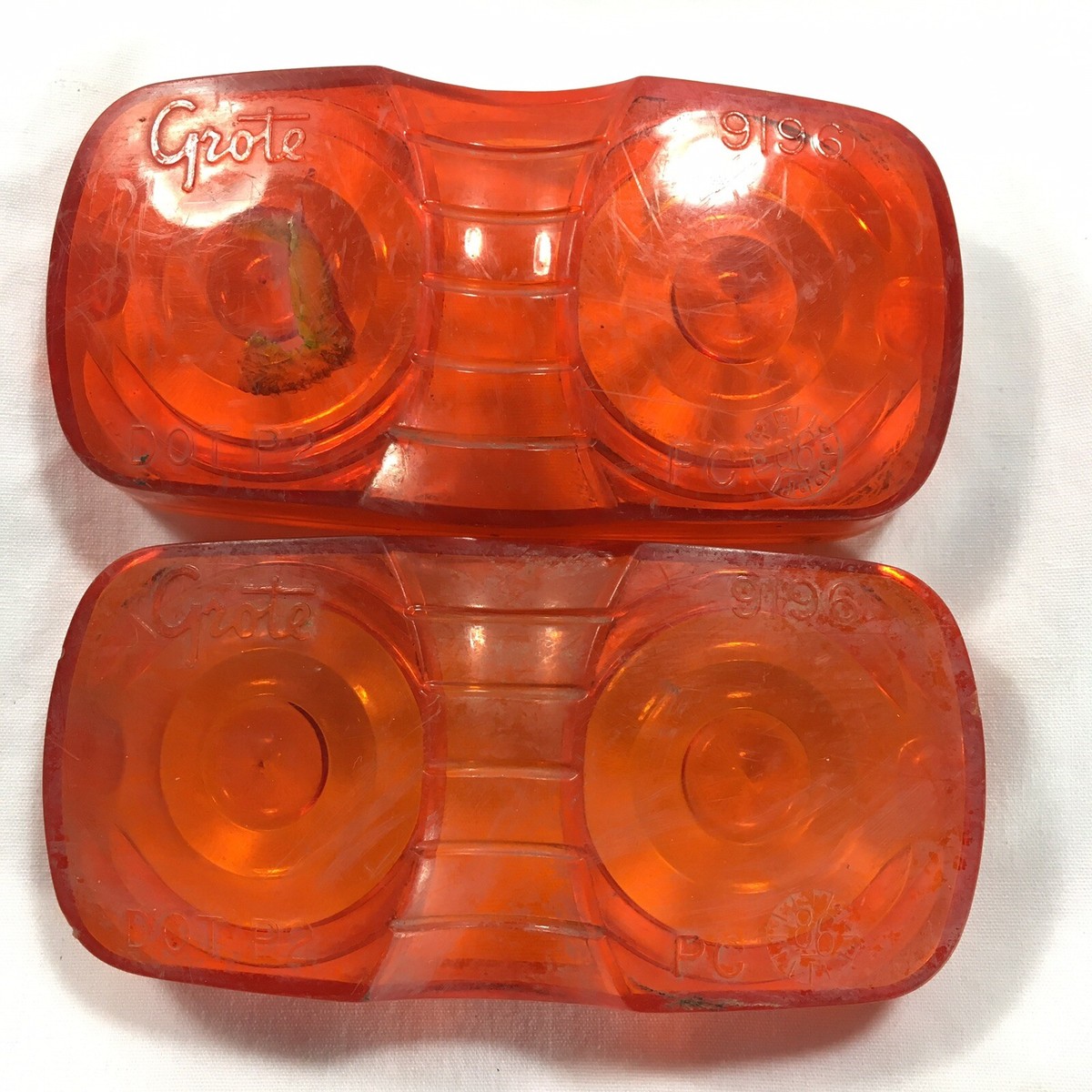 LOT of Two (2) GROTE AMBER Clearance Light Lenses 9196 | eBay