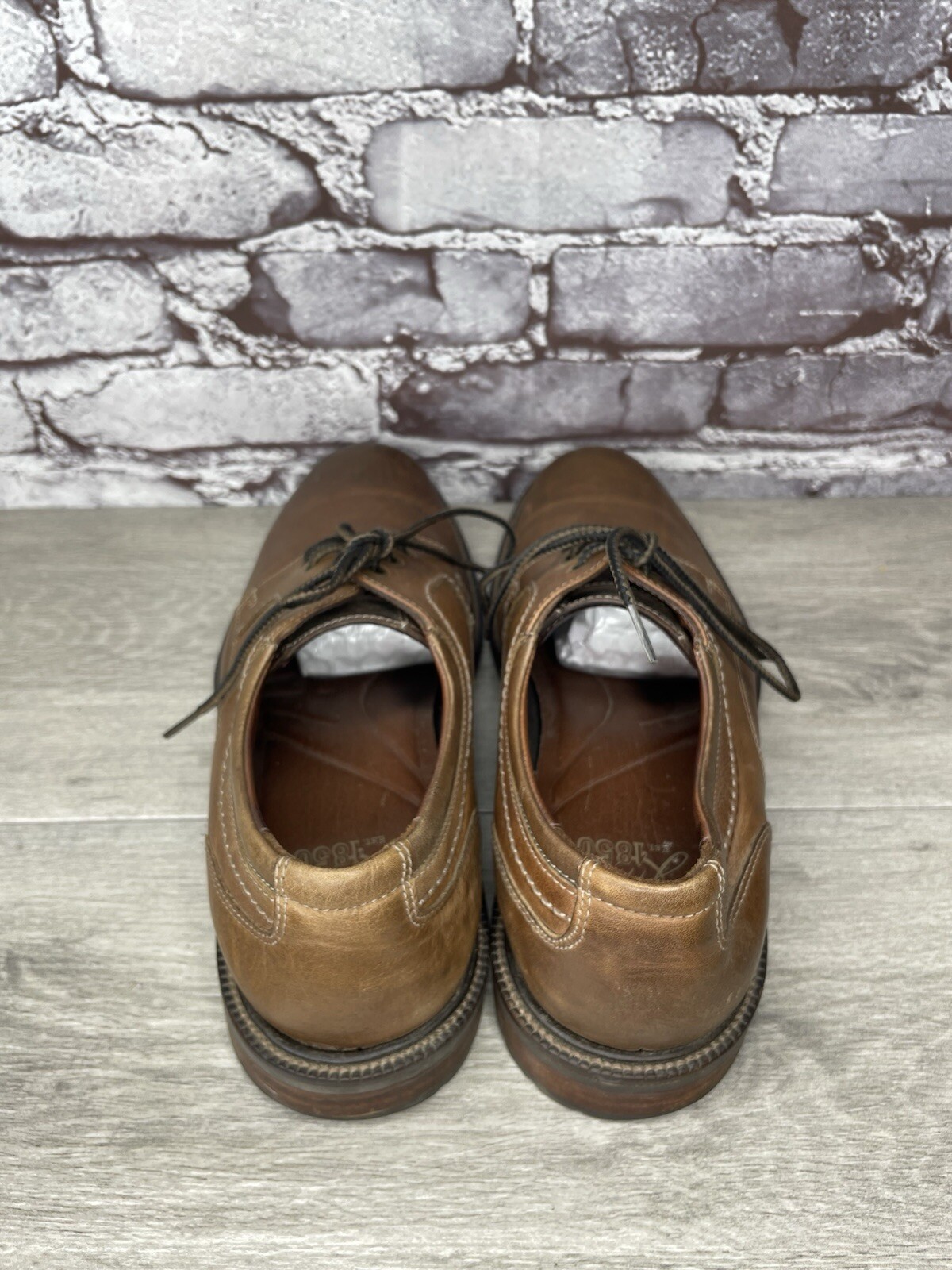 SAOLA J&M Est. Scarpe stringate Oxford pelle di pecora marrone 1850 da uomo taglia 10M US 43EU