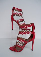 ALAIA NEW Coral Leather Strappy Shoes  Heels Size 37 Uk 4 BNWOB WOMEN’S