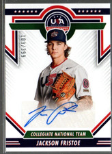 2022 USA Baseball Stars Stripes Sig Blue Ink #9 Jackson Fristoe Auto /399