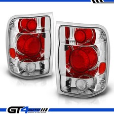 Altezza Style Chrome Red Rear Brake Tail Lights Pair For 1998-2000 Ford Ranger