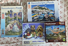 Massive Lot Of 4 Jigsaw Puzzles Colorful Ravensburger  Dennis Lewan New Sealed