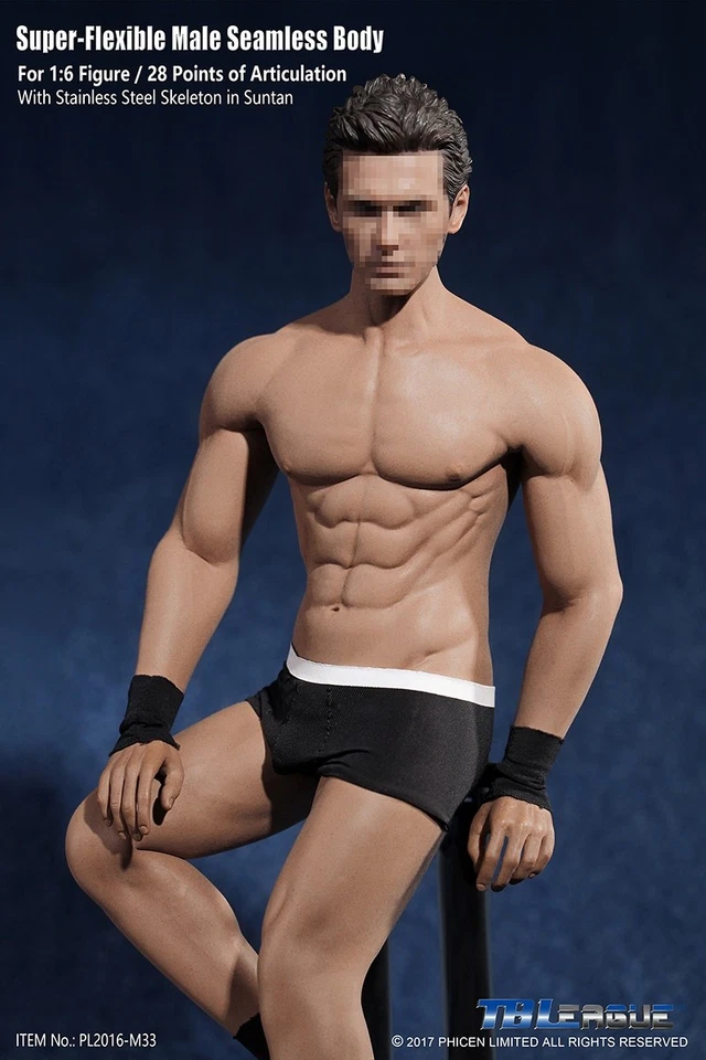 TBLeague 1/6 PL2016-M33 Flexible Seamless Male Muscle Body Action Figure - Image 2 of 4