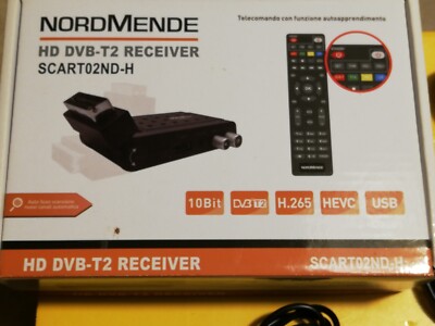 NORMENDE Scart02ND-H - DVB T2 - Digital Decoder with Remote Control - Black - Faulty