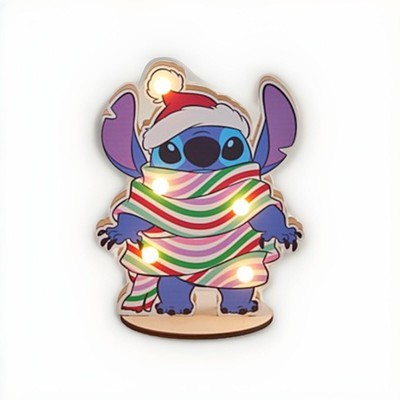 Neu Weihnachten Disney Stitch beleuchtet Tischdeko