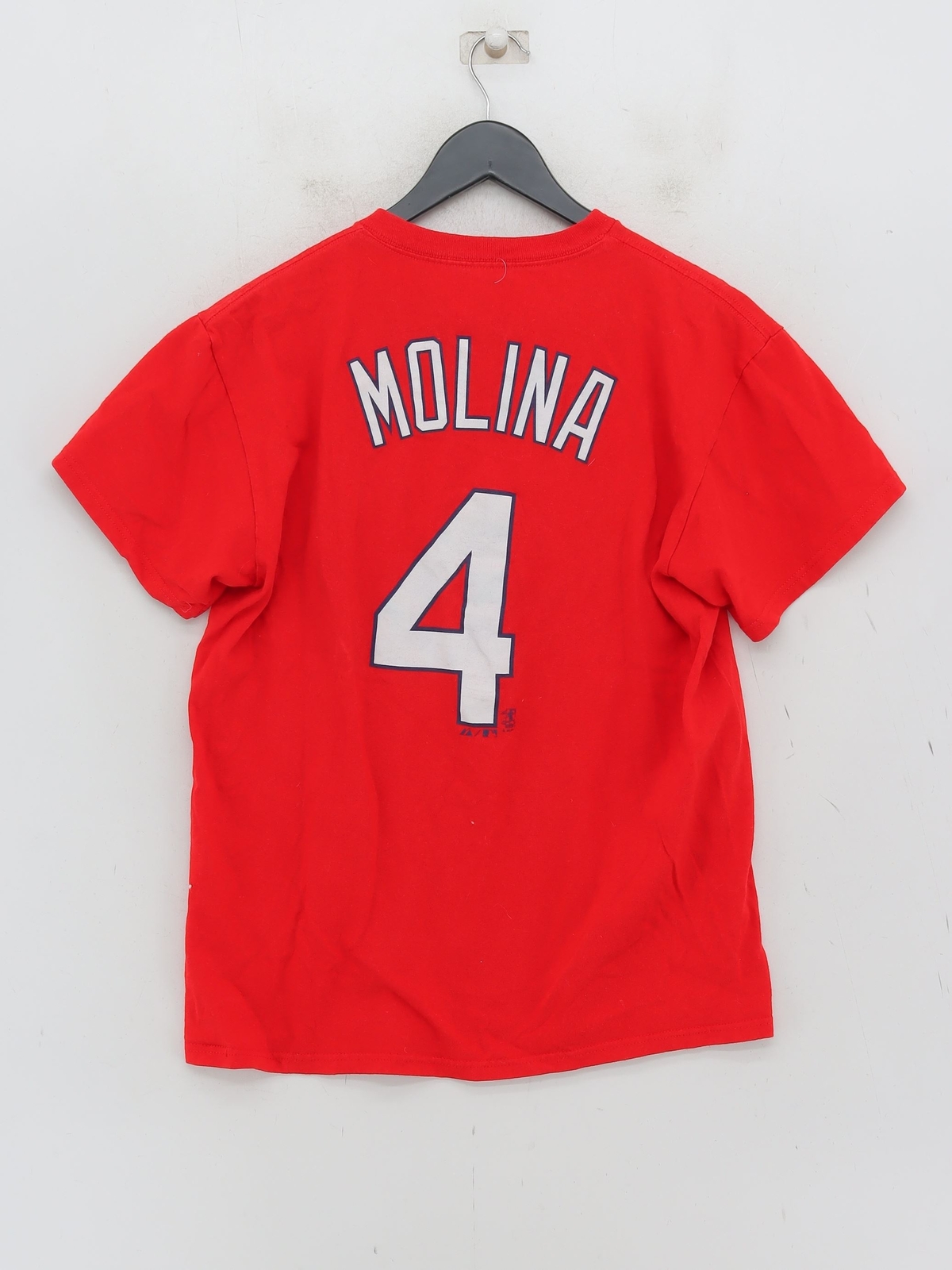 T shirt uomo Majestic M rossa grafica 100% altra basic