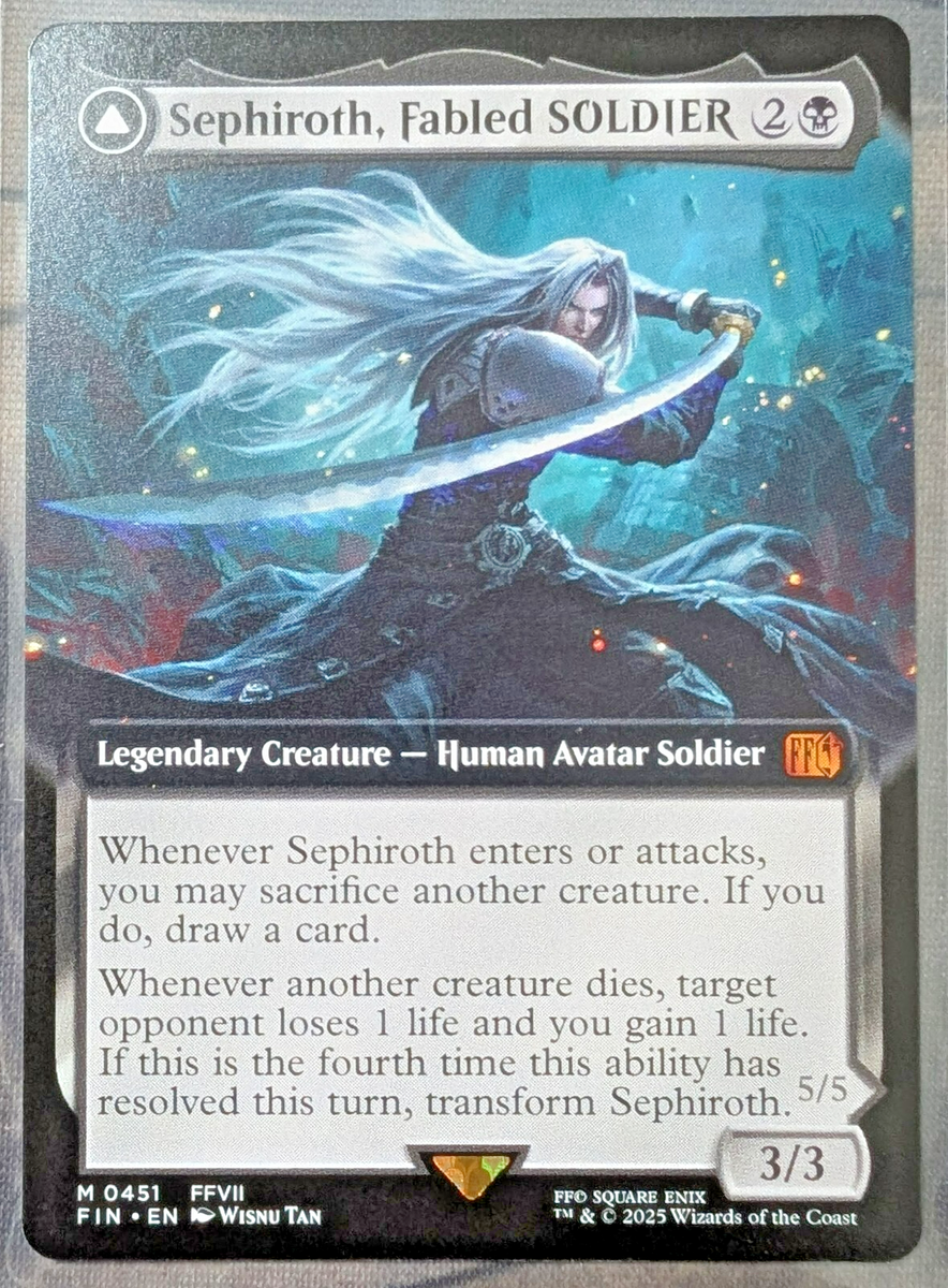 マジック：ザ・ギャザリング Sephiroth, Fabled SOLDIER Final Fantasy Variants Foil: Sephiroth, Fabled SOLDIER (0527
