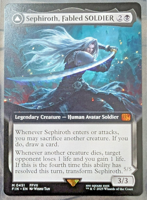 マジック：ザ・ギャザリング Sephiroth, Fabled SOLDIER Foil FOIL SEPHIROTH, FABLED SOLDIER (BORDERLESS) (SURGE FOIL
