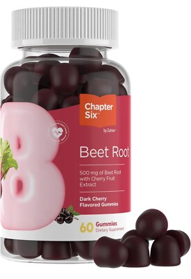 Zahler Chapter Six Beet Root Gummy (500mg) with Cherry Fruit Extract (60 Count)