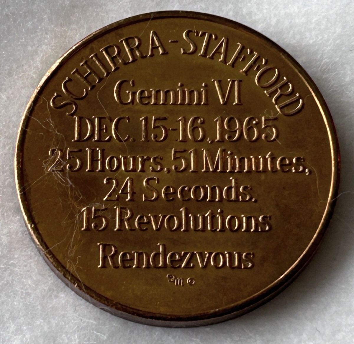 GEMINI VI WORLD'S FIRST RENDEZXOUS IN SPACE/SCHIRRA-STAFFORD