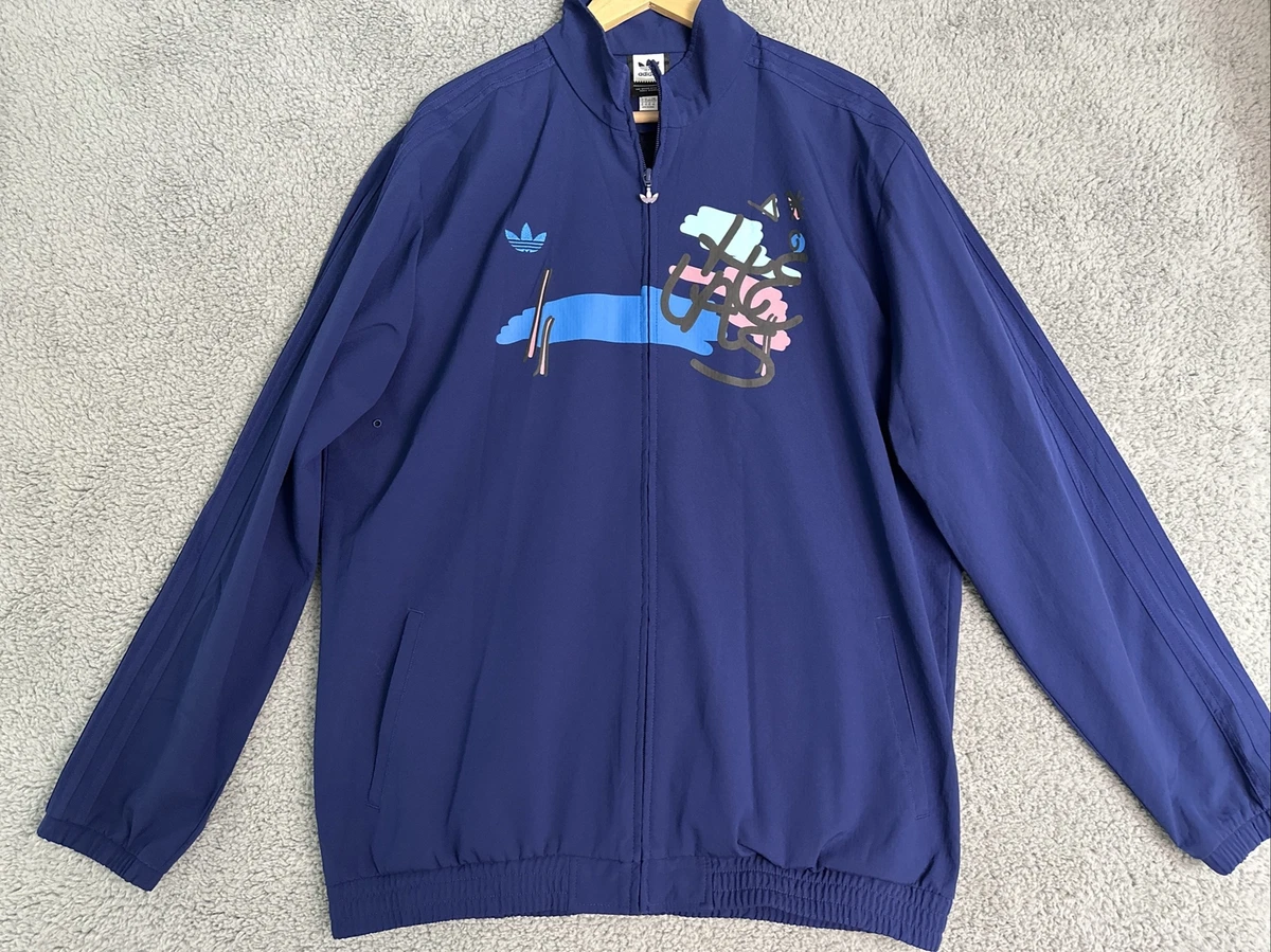 veer schraper Gezicht omhoog Adidas Helas Jacket Men&#039;s Extra Large Blue Skateboard Full Zip Long  Sleeve Track | eBay