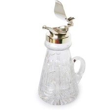 STERLINGSILBER WHISKY NOGGIN UK PUNZE BRANDNEU.  GESCHLIFFENES GLAS WHISKY NOGGIN