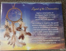 Circular  DREAM CATCHER  Beads  Feathers "Legend Of The Dream Catcher"