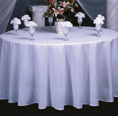 WHITE 15 Pack of 132/" Round High Quality Tablecloths
